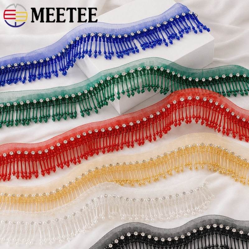 1 ヤード 5 センチメートルビーズレーストリムフリンジタッ - Beaded Trim Fringe のレビューと価格