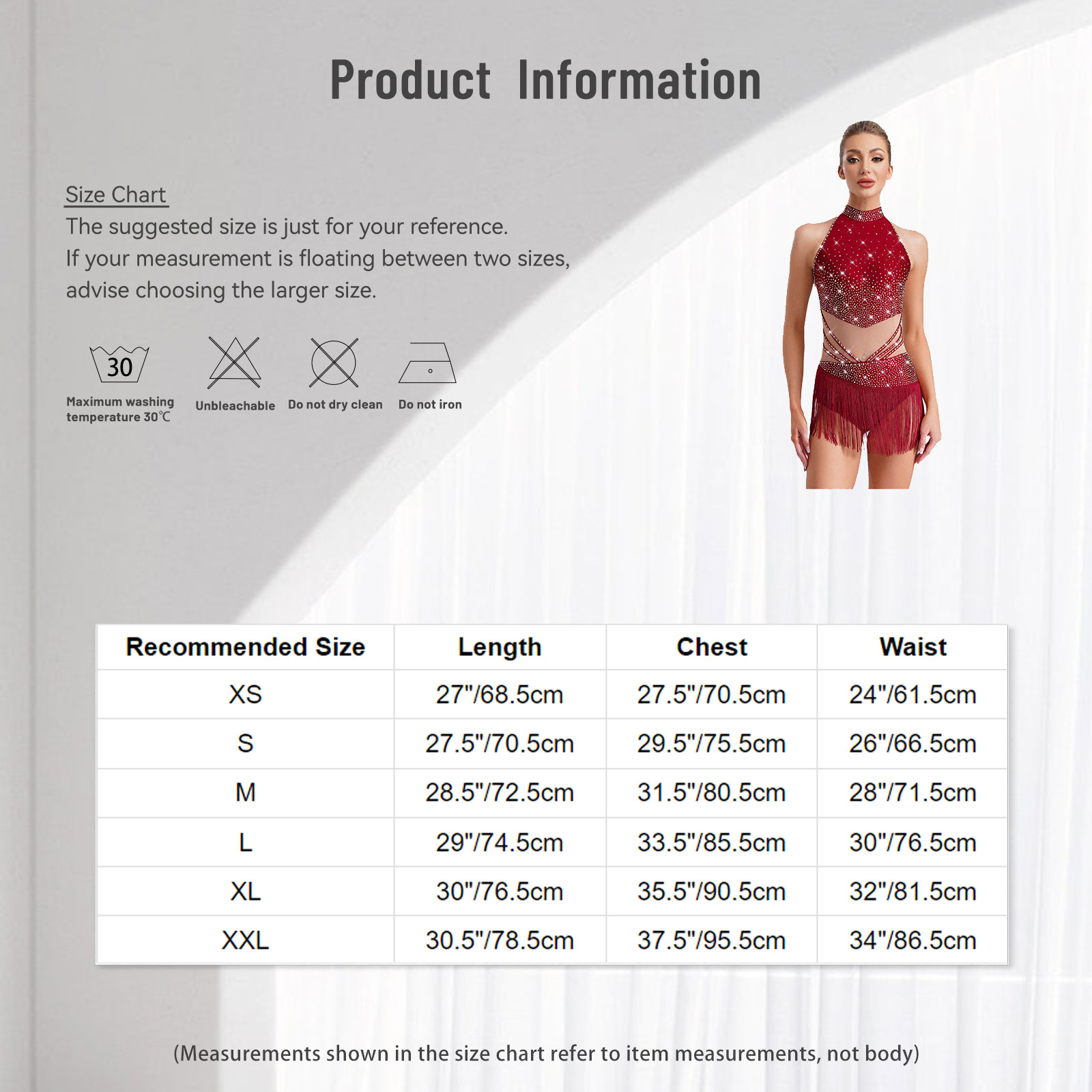 女性ダンスリズミックドレスノースリーブモックネックパッチワー - Rhinestone Banding Trim のレビューと価格