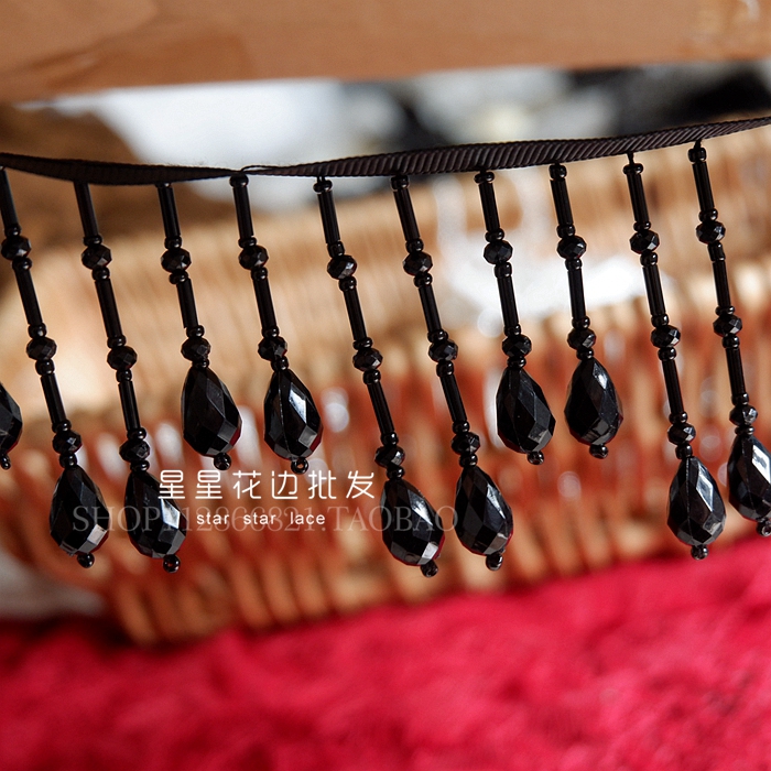 6cmクリスタルペンダント,フリンジ付きビーズレーストリム, - Beaded Trim Fringe のレビューと価格
