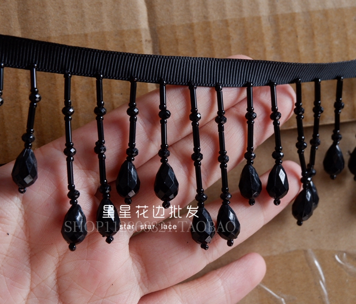 6cmクリスタルペンダント,フリンジ付きビーズレーストリム, - Beaded Trim Fringe のレビューと価格