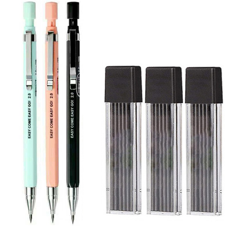 メカニカルペンシルセット 2.0mm 2B黒/カラー芯リフィ - Staedtler Pencil Lumocolor のレビューと価格